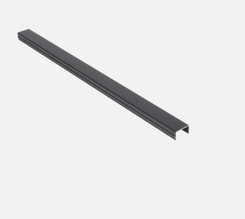 Aluminium Zwarte Paal met Afdekkap - 70x70x2800